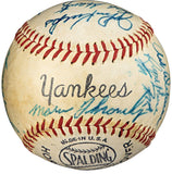 1958 New York Yankees Signed Spalding Baseball Berra Ford & More PSA LOA - Sports Integrity