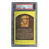 Warren Spahn Signed 4x6 Milwaukee Braves Hall Of Fame Plaque Card PSA/DNA 85027811 - Sports Integrity