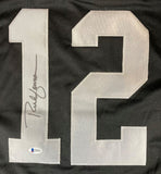 Rich Gannon Oakland Signed Black Football Jersey BAS