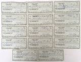 Bobby Thomson New York Giants Signed  Checks 4931-4944 JSA