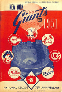 1951 New York Giants Official Program and Score Card - Sports Integrity