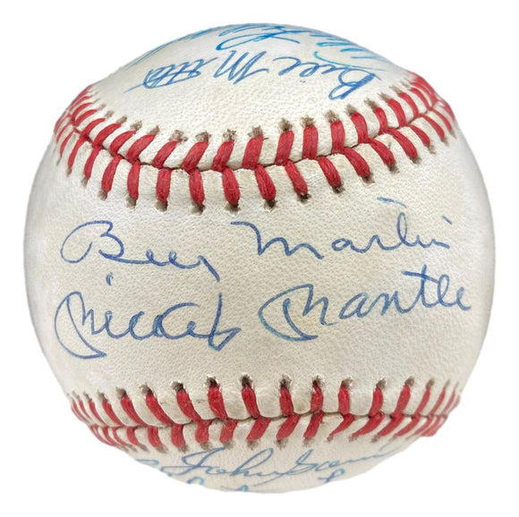 1953 New York Yankees (16) Multi Signed AL Baseball Mantle & More BAS AD56557 - Sports Integrity