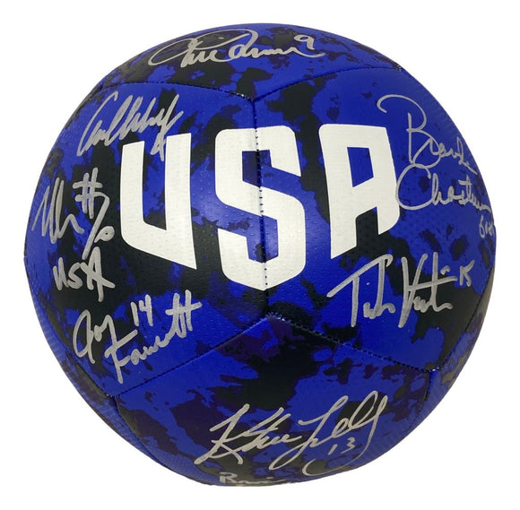 1999 USA Soccer Women's Team Signed Blue Nike Soccer Ball BAS ITP - Sports Integrity