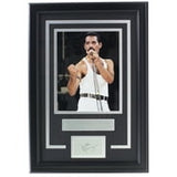 Freddie Mercury Framed 8x10 Queen Live Aid Photo w/ Laser Engraved Signature - Sports Integrity