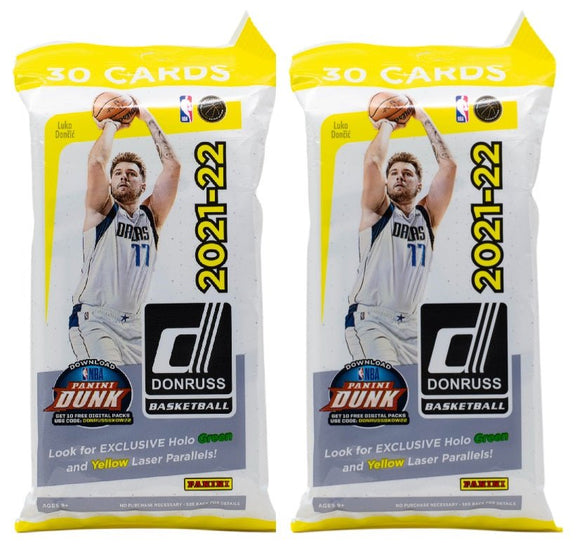 Lot of (2) 2021/22 Panini Donruss NBA Basketball Trading Card Value Packs - Sports Integrity