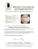 Willie Mays Monte Irvin Dual Signed Giants Baseball BAS LOA AA05933 - Sports Integrity