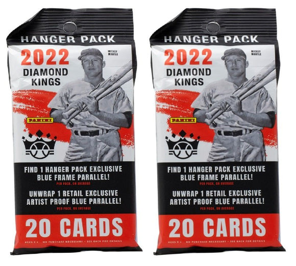 Lot of (2) 2022 Panini Diamond Kings Baseball Trading Card Hanger Packs - Sports Integrity