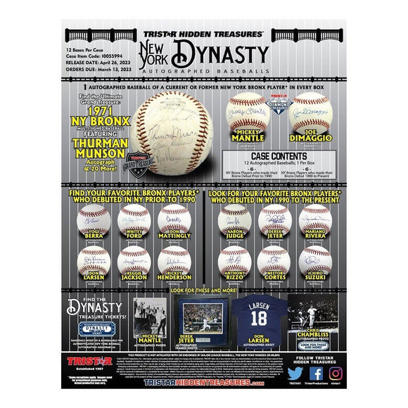 2023 TriStar Hidden Treasures New York Dynasty Signed Mystery Baseball - Sports Integrity