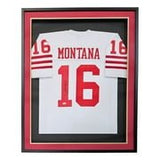 Joe Montana San Francisco Signed Framed White Football Jersey JSA - Sports Integrity