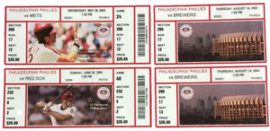 2003 Philadelphia Phillies Lot of 4 Tickets