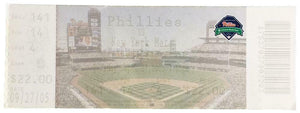 Philadelphia Phillies Sep 27 2005 vs NY Mets Ticket