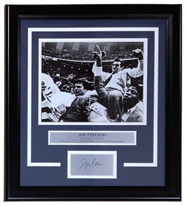 Joe Paterno Framed 8x10 Penn State Photo w/ Laser Engraved Auto