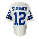 Roger Staubach Signed Custom White Pro - Style Football Jersey BAS ITP - Sports Integrity