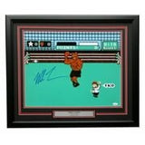 Mike Tyson Signed in Blue Framed 16x20 Punch Out Boxing Photo JSA - Sports Integrity