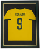 Ronaldo Signed Framed Yellow Brazil Soccer Jersey BAS ITP - Sports Integrity