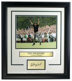 Phil Mickelson Framed 8x10 Golf Photo w/Laser Engraved Signature - Sports Integrity