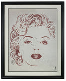 Marilyn Monroe Strong Framed 29x33 Lithograph Signed by Brett Livingstone Artist - Sports Integrity