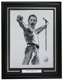 Freddie Mercury Framed Queen 18x24 Artist Print - Sports Integrity