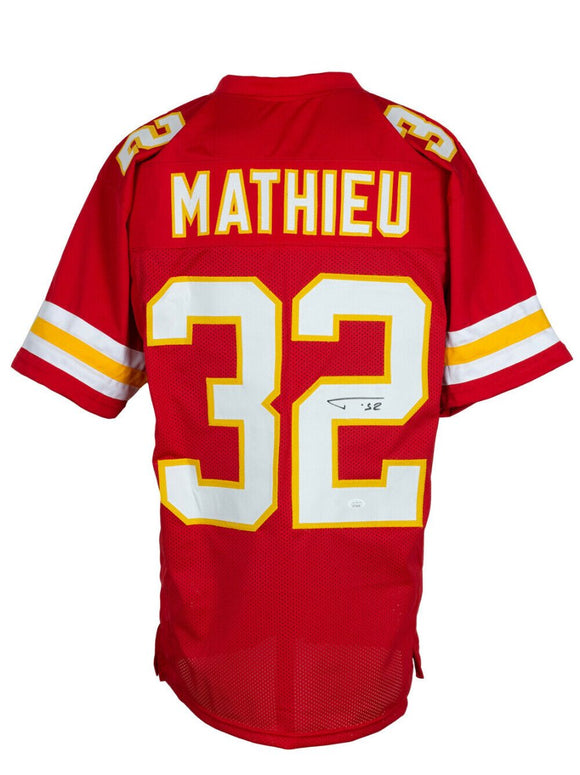 Tyrann Mathieu Kansas City Signed Red Football Jersey JSA ITP - Sports Integrity