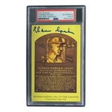 Warren Spahn Signed 4x6 Milwaukee Braves Hall Of Fame Plaque Card PSA/DNA 85027805 - Sports Integrity