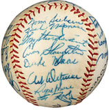 1958 New York Yankees Signed Spalding Baseball Berra Ford & More PSA LOA - Sports Integrity