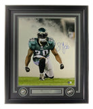 Brian Dawkins Signed Framed 16x20 Philadelphia Eagles Smoke Photo BAS