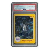 Magic Johnson Signed LA Lakers 1986 Star #7 Trading Card PSA/DNA Gem MT 10 - Sports Integrity