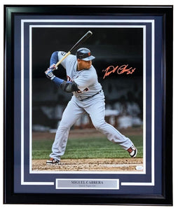 Miguel Cabrera Signed Framed 16x20 Detroit Tigers Spotlight Photo JSA