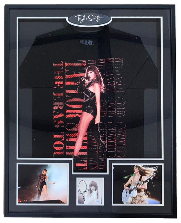 T Swift Framed Swift Eras Tour Shirt w/ Signed Insert PSA/DNA