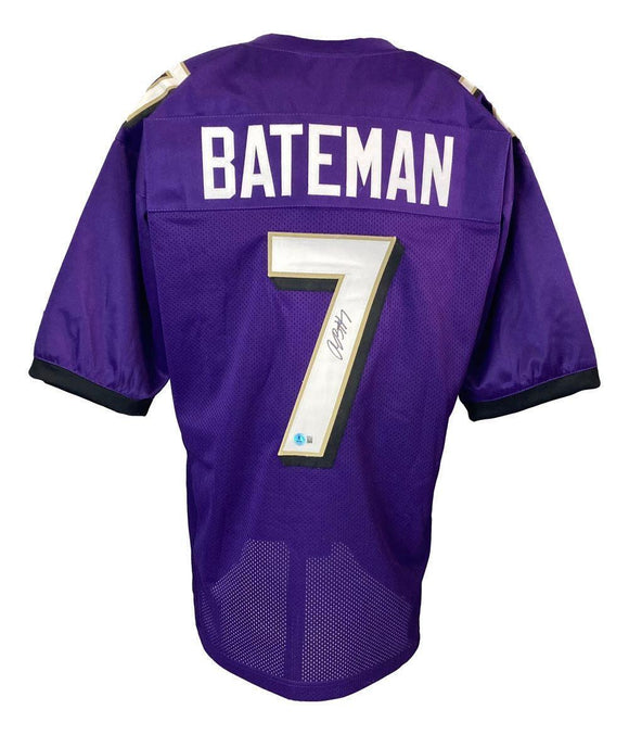 Rashod Bateman Baltimore Signed Purple Football Jersey BAS