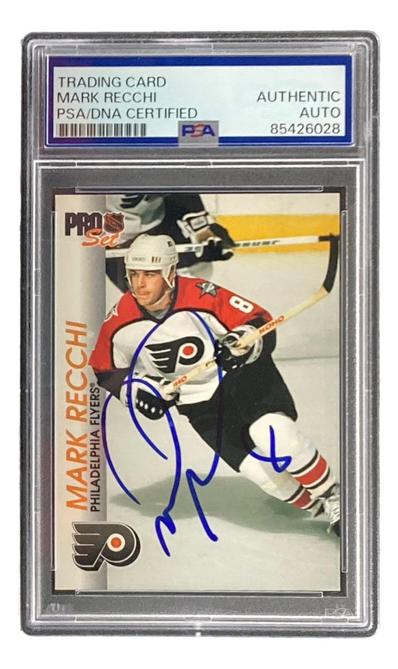 Mark Recchi Signed 1992 Pro Set #131 Philadelphia Flyers Card PSA