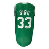 Larry Bird Signed Custom Green Pro - Style Basketball Jersey Bird+JSA ITP - Sports Integrity