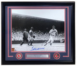 Ted Williams Signed Framed 16x20 Boston Red Sox Running Photo BAS LOA