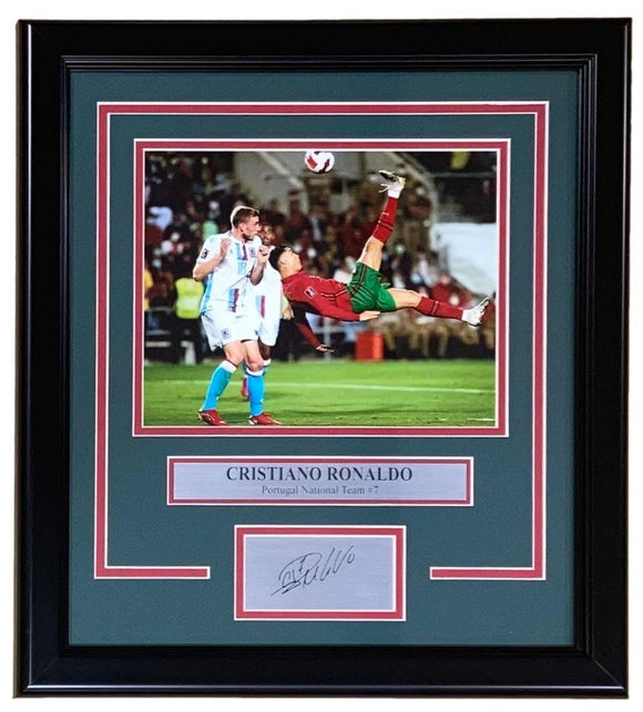 Cristiano Ronaldo Framed 8x10 Portugal Soccer Photo w/ Laser Engraved Signature