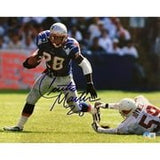 Curtis Martin Signed 11x14 New England Patriots Blue Jersey Photo BAS - Sports Integrity