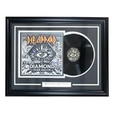 Joe Elliott Phil Collen Sign Frame Def Leppard '22 Diamond Star Halos Record JSA - Sports Integrity