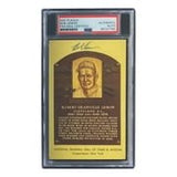 Bob Lemon Signed 4x6 Cleveland HOF Plaque Card PSA/DNA 85027780 - Sports Integrity