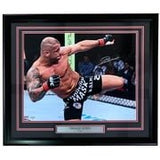 Thiago Alves Signed Framed 16x20 UFC Kick Photo Fanatics - Sports Integrity