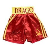 Dolph Lundgren Signed Custom Rocky IV Boxing Trunks Drago Inscribed PSA ITP - Sports Integrity