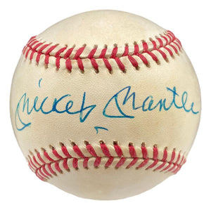 Mickey Mantle New York Yankees Signed American League Baseball BAS AC66412