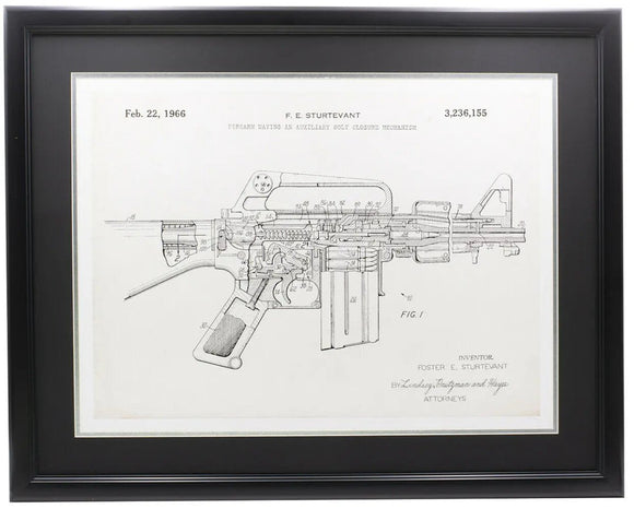 AR - 15 Framed 1966 Patent 16x20 Photo - Sports Integrity