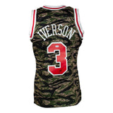 Allen Iverson Signed 76ers 1996 - 97 Camo Mitchell & Ness Swingman Jersey PSA - Sports Integrity