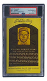 Bill Terry Signed 4x6 New York Giants Hall Of Fame Plaque Card PSA/DNA 85026277 - Sports Integrity