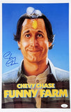 Chevy Chase Signed Funny Farm 11x17 Movie Poster Photo JSA - Sports Integrity