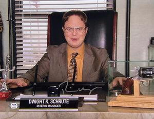 Rainn Wilson Signed The Office 11x14 Dwight Schrute Interim Mgr Photo PSA/DNA - Sports Integrity