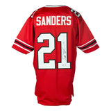 Deion Sanders Signed Custom Red Pro Style Football Jersey BAS ITP - Sports Integrity