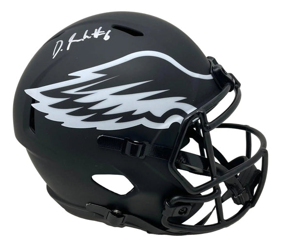 Devonta Smith Signed Eagles Full Size Eclipse Speed Replica Helmet Fanatics - Sports Integrity