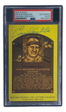 Enos Slaughter Signed 4x6 St Louis Cardinals HOF Plaque Card PSA/DNA 85025653 - Sports Integrity