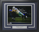 Ezekiel Elliott Signed Framed Dallas Cowboys 11x14 Dive Photo Fanatics - Sports Integrity