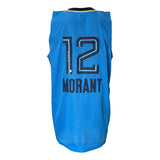 Ja Morant Signed Custom White Pro - Style Basketball Jersey BAS - Sports Integrity